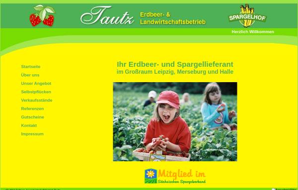 Vorschau von www.erdbeeren-tautz.de, Erdbeer- & Landwirtschaftsbetrieb Wolfgang Tautz