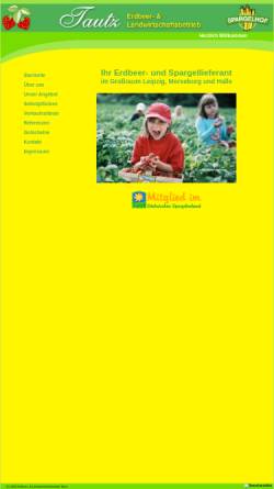 Vorschau der mobilen Webseite www.erdbeeren-tautz.de, Erdbeer- & Landwirtschaftsbetrieb Wolfgang Tautz