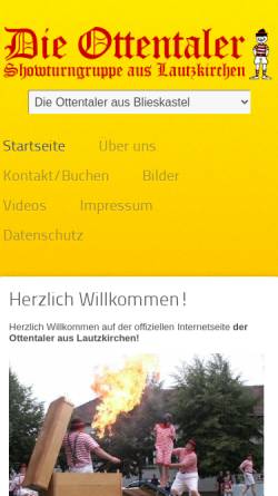 Vorschau der mobilen Webseite www.ottentaler.de, Die Ottentaler aus Lautzkirchen