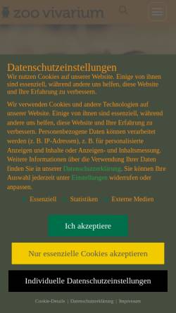 Vorschau der mobilen Webseite zoo-vivarium.de, Vivarium