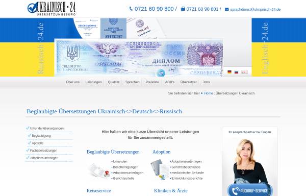 Vorschau von www.ukrainisch-24.de, Derkatch, Ilona , Dipl.-Ing.