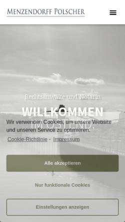 Vorschau der mobilen Webseite www.menzendorffpolscher.de, Menzendorff Polscher & Collegen