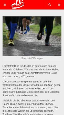 Vorschau der mobilen Webseite lv-oelde.de, LV Oelde e.V.