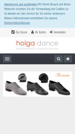 Vorschau der mobilen Webseite www.holga-dance.de, Holga Dance, Holger Buczylowski