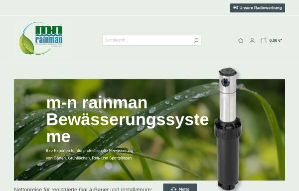 Vorschau von mnrainman.com, M-n rainman Bewässerungssysteme