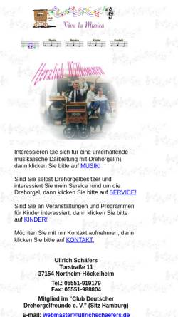 Vorschau der mobilen Webseite www.ullrichschaefers.de, Viva la Musica
