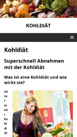 Vorschau der mobilen Webseite www.xn--kohldit-bxa.de, Kohldiät