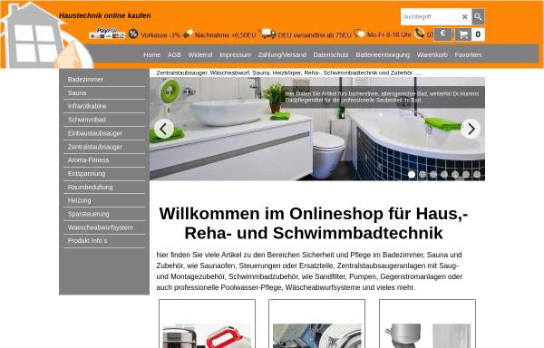 Vorschau von www.haus-reha-pool.de, GREHA Grosshandel für Reha und Haustechnik