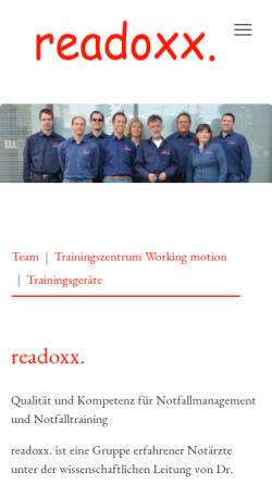Vorschau der mobilen Webseite www.readoxx.de, Readoxx GmbH