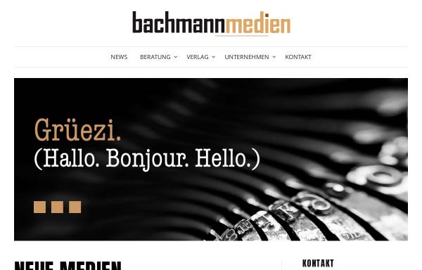 Vorschau von www.bachmannmedien.ch, bachmann medien - Agentur für Medienberatung und Medienproduktion