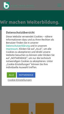 Vorschau der mobilen Webseite bzhessen24.de, Bildungszentrum Handel und Dienstleistungen Thüringen gGmbH