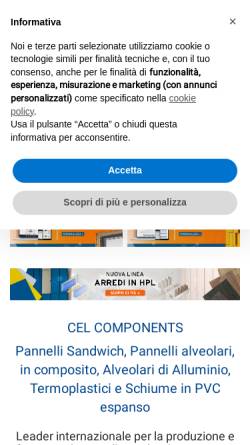 Vorschau der mobilen Webseite www.cel.eu, Cel Components S.r.l.