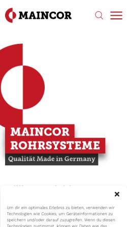 Vorschau der mobilen Webseite www.maincor.de, Maincor AG