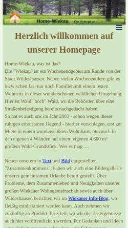 Vorschau der mobilen Webseite www.home-wiekau.de, Zemke, Mario