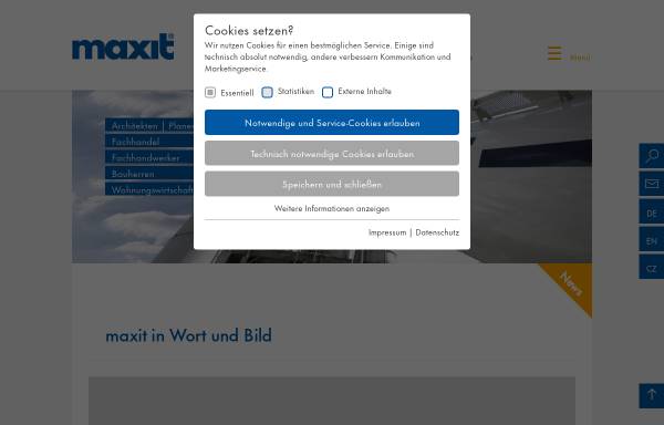 Vorschau von www.maxit.de, Franken Maxit GmbH & Co.
