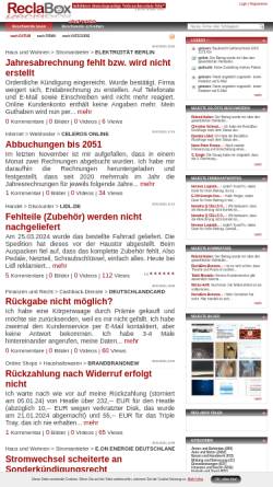 Vorschau der mobilen Webseite de.reclabox.com, ReclaBox Deutschland AG i.G.