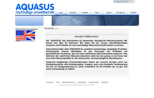 Vorschau von www.aquasus.de, Dr. Hans Otto Wack - Aquasus