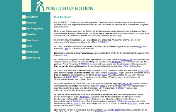 Vorschau von www.ponticello-edition.com, Ponticello Edition