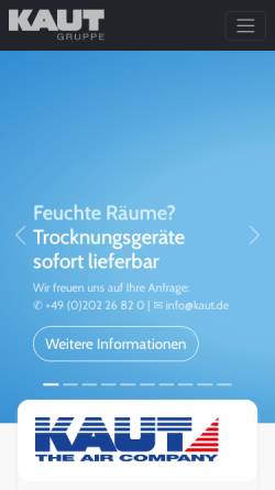 Vorschau der mobilen Webseite www.kaut.de, Alfred Kaut GmbH + Co.
