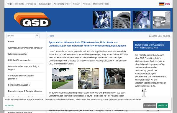 Vorschau von www.gsdwaermetechnik.de, GSD Wärmetechnik GmbH