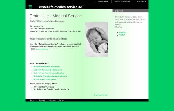 Vorschau von www.erstehilfe-medicalservice.de, Erste Hilfe-Medical Service Passau