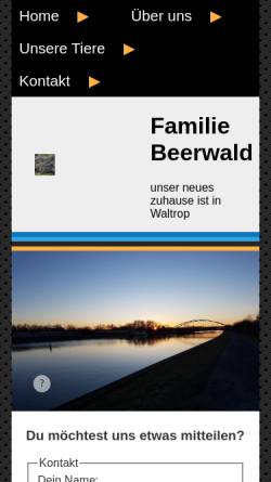 Vorschau der mobilen Webseite www.beerwald.eu, Beerwald, Familie