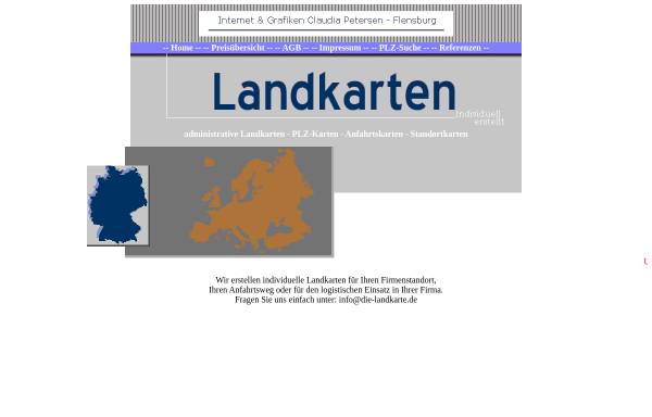 Vorschau von www.die-landkarte.de, Claudia Petersen, Internet & Grafiken