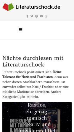 Vorschau der mobilen Webseite literaturschock.de, Literaturschock