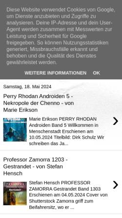 Vorschau der mobilen Webseite www.sternenson.de, Sternensonde