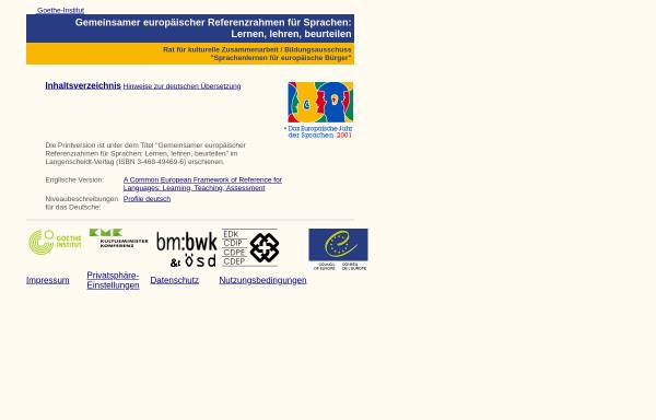 Vorschau von www.goethe.de, Gemeinsamer europäischer Referenzrahmen für Sprachen
