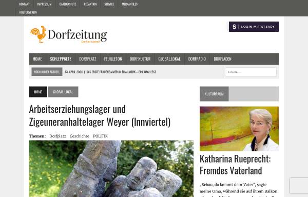Vorschau von www.dorfzeitung.com, Arbeitserziehungslager und Zigeuneranhaltelager Weyer (Innviertel) » Von Karl Traintinger » Beitrag » Dorfzeitung