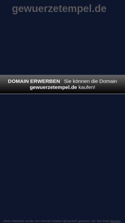 Vorschau der mobilen Webseite www.gewuerzetempel.de, Gewürzetempel