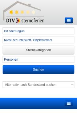 Vorschau der mobilen Webseite www.sterneferien.de, Sterneferien