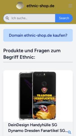 Vorschau der mobilen Webseite tagebuch.ethnic-shop.de, Der Ethno-Versand - Tagebuch über die Entstehung eines Online-Shops