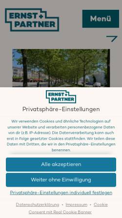 Vorschau der mobilen Webseite www.bueroernst-partner.de, Ernst & Partner