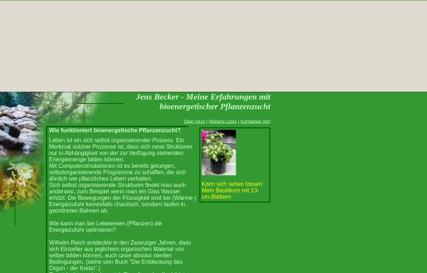 Vorschau von bioenergie.tripod.com, Bioenergetische Pflanzenzucht