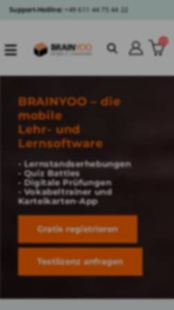 Vorschau der mobilen Webseite www.brainyoo.com, BrainYoo