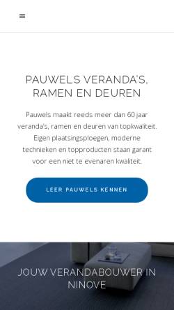 Vorschau der mobilen Webseite www.pauwelsverandas.be, Pauwels veranda´s