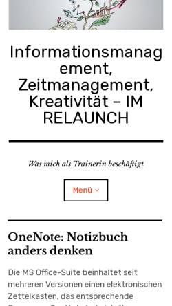 Vorschau der mobilen Webseite info-management.de, Lüdecke, Brigitte