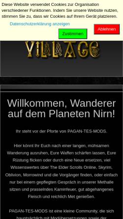 Vorschau der mobilen Webseite www.pagan-tes-mods.com, Pagan TES-Mods