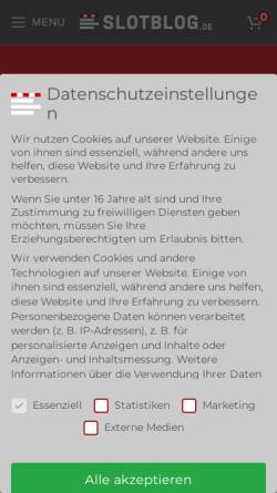 Vorschau der mobilen Webseite www.slotblog.de, Slotblog