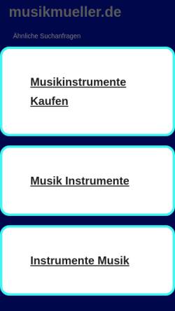 Vorschau der mobilen Webseite www.musikmueller.de, Musik Müller GmbH