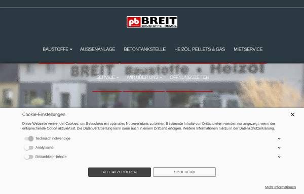 Vorschau von www.breit-baustoffe.de, Peter Breit GmbH