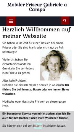 Vorschau der mobilen Webseite www.friseur-mobile.de, Mobiler Friseur