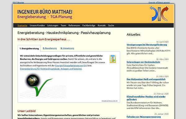 Matthaei, Olof E. Dipl.-Ing. / M.Sc. – Energieberatung