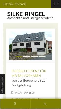 Vorschau der mobilen Webseite www.architektur-energieplanung.de, Architektur und Energieberatung - Silke Ringel