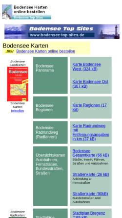 Vorschau der mobilen Webseite www.bodensee-top-sites.de, Bodensee Karten