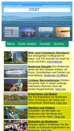 Vorschau der mobilen Webseite www.bodensee-top-sites.de, Bodensee Top Sites
