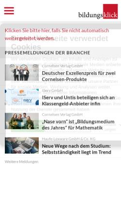 Vorschau der mobilen Webseite bildungsklick.de, Mogeln in Zeiten des Internets