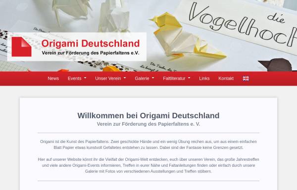 Vorschau von www.papierfalten.de, Origami Deutschland